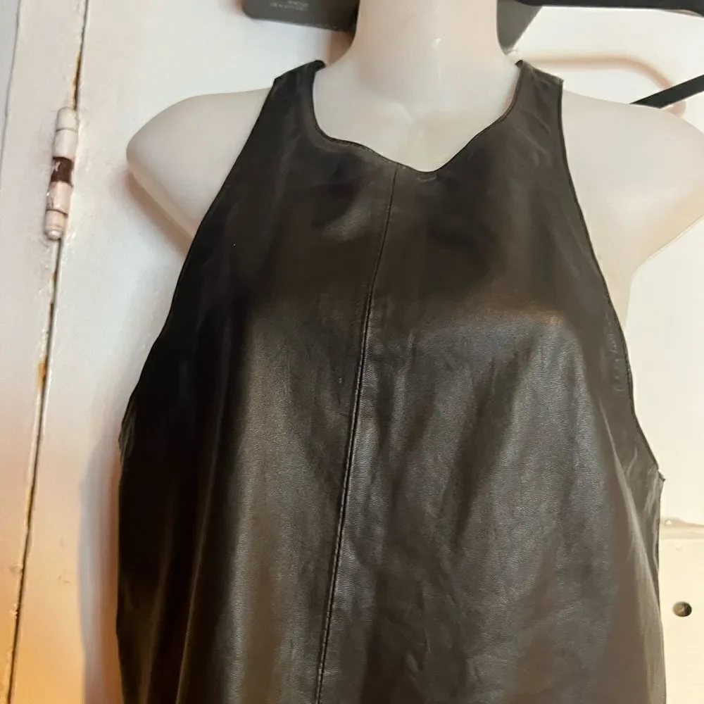 BEACH RIOT ‘Pistola’ leather mini dress sexy designer all season all occasion